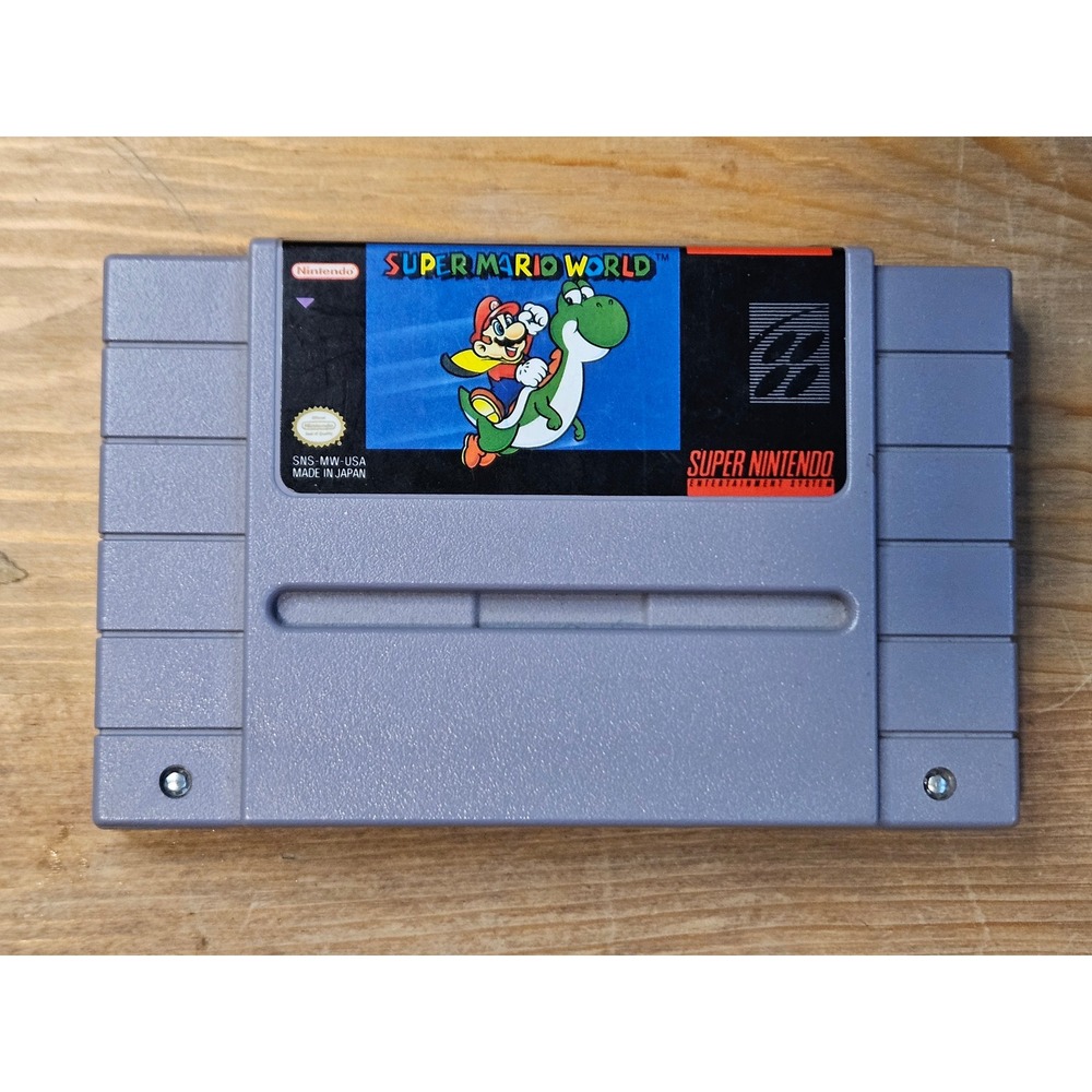 Super Mario World Nintendo SNES Game Cartridge SNS-MW-USA Authentic Retro